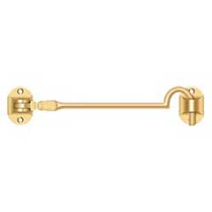 Deltana [CHB6CR003] Solid Brass Door Cabin Hook - Polished Brass (PVD) Finish - 6&quot; L