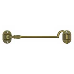 Deltana [CHB6U5] Solid Brass Door Cabin Hook - Antique Brass Finish - 6&quot; L