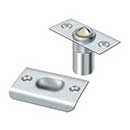 Deltana [BC218U26] Solid Brass Door Ball Catch - Square Plate - Polished Chrome Finish - 2 1/8" L