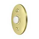 Deltana [BBC20U3] Solid Brass Door Bell Button - Oval - Polished Brass Finish - 2 3/8" L