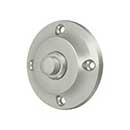Deltana [BBR213U15] Solid Brass Door Bell Button - Round - Brushed Nickel Finish - 2 1/4" Dia.