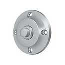 Deltana [BBR213U26D] Solid Brass Door Bell Button - Round - Brushed Chrome Finish - 2 1/4" Dia.