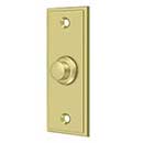Deltana [BBS333U3] Solid Brass Door Bell Button - Rectangular - Polished Brass Finish - 3 1/4" L