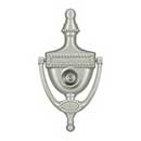 Deltana [DKV6RU15] Solid Brass Door Knocker - Victorian Rope w/ Viewer - Brushed Nickel Finish - 6&quot; H