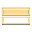 Deltana [MS211CR003] Solid Brass Door Mail Slot - Interior Frame - Polished Brass (PVD) Finish - 13 1/8" L
