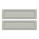 Deltana [MS212U15] Solid Brass Door Mail Slot - Interior Flap - Brushed Nickel Finish - 13 1/8&quot; L