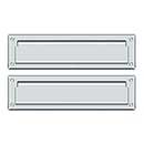 Deltana [MS212U26] Solid Brass Door Mail Slot - Interior Flap - Polished Chrome Finish - 13 1/8&quot; L