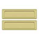 Deltana [MS212U3] Solid Brass Door Mail Slot - Interior Flap - Polished Brass Finish - 13 1/8&quot; L