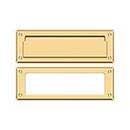 Deltana [MS626CR003] Solid Brass Door Mail Slot - Interior Frame - Polished Brass (PVD) Finish - 8 7/8" L