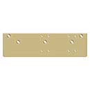 Deltana [DP4041S-GOLD] Steel Door Closer Drop Plate - Standard Arm - DC40 - Gold Finish - 13&quot; L