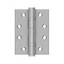 Deltana [SS4030BU32D] Stainless Steel Door Butt Hinge - Ball Bearing - Button Tip - Square Corner - Brushed Finish - Pair - 4" H x 3" W