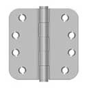 Deltana [SS44R5U32D-R] Stainless Steel Door Butt Hinge - Residential - Button Tip - 5/8&quot; Radius Corner - Brushed Finish - Pair - 4&quot; H x 4&quot; W