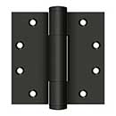 Deltana [DSB45RM10B] Solid Brass Door Royal Butt Hinge - Heavy Duty - Plain Bearing - Button Tip - Square Corner - Oil Rubbed Bronze Finish - Pair - 4 1/2" H x 4 1/2" W