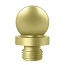 Deltana [DSBT3-3] Solid Brass Door Butt Hinge Finial - Ball - Polished Brass Finish - 7/16&quot; Dia.