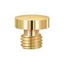 Deltana [DSBUCR003] Solid Brass Door Butt Hinge Finial - Button - Polished Brass (PVD) Finish - 1/2" Dia.