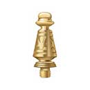 Deltana [CPUT] Solid Brass Door Butt Hinge Finial - Ornate - Polished Brass (PVD) Finish - 5/8&quot; Dia.