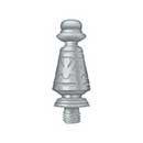 Deltana [DSPUT26D] Solid Brass Door Butt Hinge Finial - Ornate - Brushed Chrome Finish - 5/8&quot; Dia.