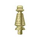 Deltana [DSPUT3-UNL] Solid Brass Door Butt Hinge Finial - Ornate - Polished Brass (Unlacquered) Finish - 5/8&quot; Dia.