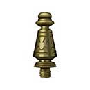 Deltana [DSPUT5] Solid Brass Door Butt Hinge Finial - Ornate - Antique Brass Finish - 5/8" Dia.
