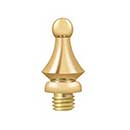 Deltana [CWT1] Solid Brass Door Butt Hinge Finial - Windsor - Polished Brass (PVD) Finish - 1/2&quot; Dia.