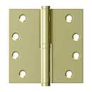 Deltana [DSBLO43UNL-RH] Solid Brass Door Lift Off Hinge - Right Hand - Polished Brass Unlacquered Finish  - 4&quot; H x 4&quot; W
