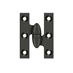Deltana [OK2015U10B-R] Solid Brass Door Olive Knuckle Hinge - Right Handed - Oil Rubbed Bronze Finish - 2&quot; H x 1 1/2&quot; W