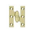 Deltana [OK2015U3UNL-R] Solid Brass Door Olive Knuckle Hinge - Right Handed - Polished Brass (Unlacquered) Finish - 2" H x 1 1/2" W