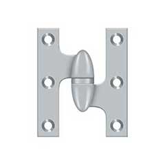 Deltana [OK2520U26D-R] Solid Brass Door Olive Knuckle Hinge - Right Handed - Brushed Chrome Finish - 2 1/2&quot; H x 2&quot; W