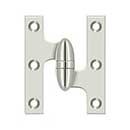 Deltana [OK3025B14-R] Solid Brass Door Olive Knuckle Hinge - Right Handed - Polished Nickel Finish - 3" H x 2 1/2" W