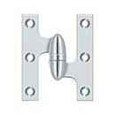 Deltana [OK3025B26-R] Solid Brass Door Olive Knuckle Hinge - Right Handed - Polished Chrome Finish - 3" H x 2 1/2" W