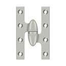 Deltana [OK5032B15-R] Solid Brass Door Olive Knuckle Hinge - Right Handed - Brushed Nickel Finish - 5" H x 3 1/4" W