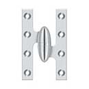 Deltana [OK5032B26-R] Solid Brass Door Olive Knuckle Hinge - Right Handed - Polished Chrome Finish - 5" H x 3 1/4" W