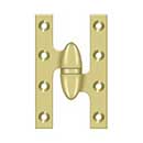 Deltana [OK5032B3-R] Solid Brass Door Olive Knuckle Hinge - Right Handed - Polished Brass Finish - 5" H x 3 1/4" W