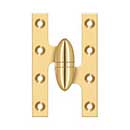 Deltana [OK5032BCR003-R] Solid Brass Door Olive Knuckle Hinge - Right Handed - Polished Brass (PVD) Finish - 5" H x 3 1/4" W