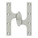 Deltana [OK6045B15-R] Solid Brass Door Olive Knuckle Hinge - Right Handed - Brushed Nickel Finish - 6" H x 4 1/2" W