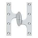 Deltana [OK6045B26-R] Solid Brass Door Olive Knuckle Hinge - Right Handed - Polished Chrome Finish - 6" H x 4 1/2" W
