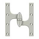 Deltana [OK6050B15-R] Solid Brass Door Olive Knuckle Hinge - Right Handed - Brushed Nickel Finish - 6" H x 5" W