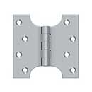 Deltana [DSPA4040U26D] Solid Brass Door Parliament Hinge - Brushed Chrome Finish - Pair - 4" H x 4" W