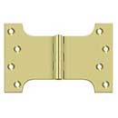 Deltana [DSPA4060U3] Solid Brass Door Parliament Hinge - Polished Brass Finish - Pair - 4&quot; H x 6&quot; W