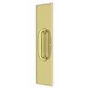Deltana [PPH55U3] Solid Brass Door Push Plate &amp; Handle - Polished Brass Finish - 3 1/2&quot; W x 15&quot; L