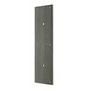 Deltana [PPH3515U15A] Solid Brass Door Push Plate - Pre-Drilled 8" C/C Holes - Antique Nickel Finish - 3 1/2" W x 15" L