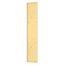 Deltana [PPH3520CR003] Solid Brass Door Push Plate - Pre-Drilled 10&quot; C/C Holes - Polished Brass (PVD) Finish - 3 1/2&quot; W x 20&quot; L