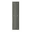 Deltana [PP2280U15A] Solid Brass Door Push Plate - Framed - Antique Nickel Finish - 3 1/2&quot; W x 15&quot; L
