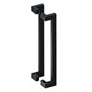 Deltana [SSPOBB24U19] Stainless Steel Back-To-Back Door Pull Handle - Offset - Square Bar - Paint Black Finish - 24&quot; L