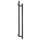 Deltana [SSPORBB48U19] Stainless Steel Back-To-Back Door Pull Handle - Offset - Round Bar - Paint Black Finish - 48&quot; L