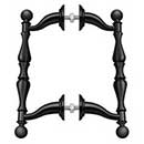 Deltana [OHP620U19] Solid Brass Back-To-Back Door Pull Handle - Offset - Paint Black Finish - 6 3/16&quot; L
