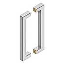 Deltana [SSPBB1210U32] Stainless Steel Back-To-Back Door Pull Handle - Contemporary Square - Polished Finish - 12" C/C - 13" L