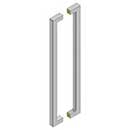 Deltana [SSPBB2410U32D] Stainless Steel Back-To-Back Door Pull Handle - Contemporary Square - Brushed Finish - 24&quot; C/C - 25&quot; L