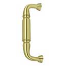 Deltana [DP2574U3] Solid Brass Thru-Bolt Door Pull Handle - Polished Brass Finish - 8&quot; C/C - 8 7/8&quot; L