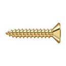 Deltana [SCWB1010CR003] Solid Brass Wood Screw - #10 x 1&quot; - Flat Head - Phillips - Polished Brass (PVD) Finish